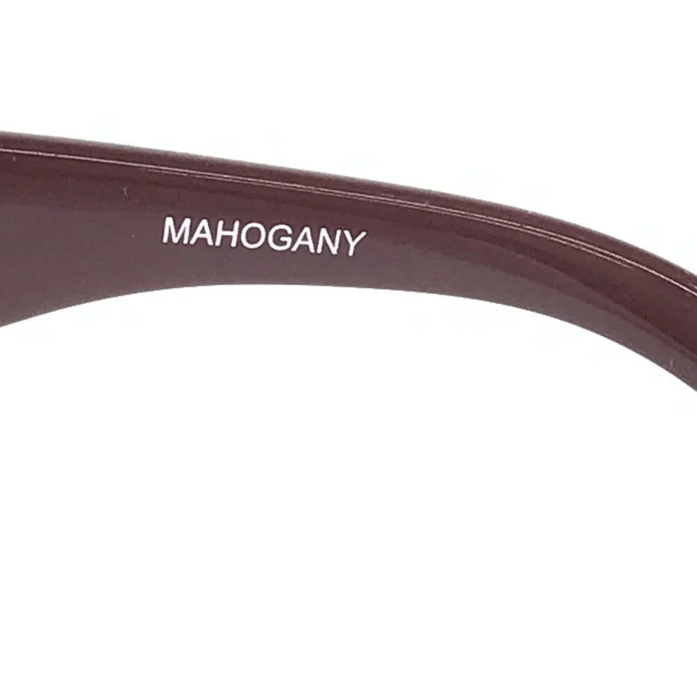 BCBGMAXAZRIA Sunglasses SWANK Mahogany Red Brown Square Frames with Brown Lenses